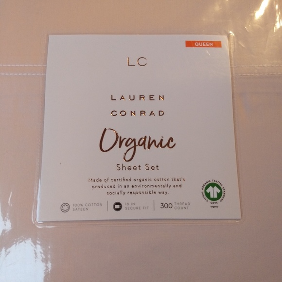 LC Lauren Conrad Other - 🆕Lauren Conrad Organic Cotton Queen Sheets. Blush